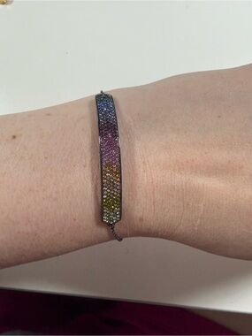 Coach rainbow slide bracelet